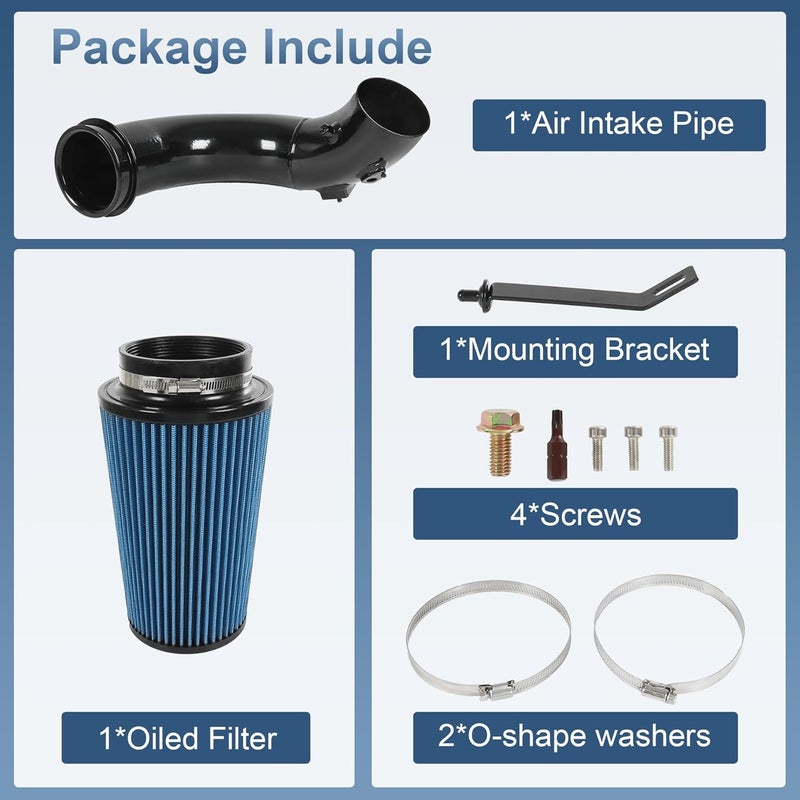 LDMINDA 4 inch Cold Air Intake Kit Air Intake Pipe With Filter System Compatible with Dodge Ram 2500 3500 6.7L Cummins Diesel 2007.5-2012 - Image 3